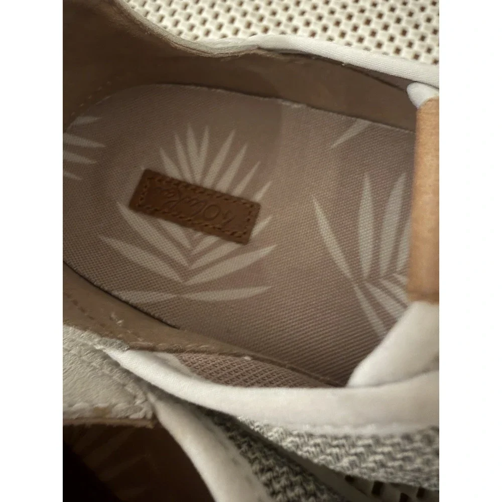 Olukai Sneakers Women 8 38 Pehuea Li Fabric Mesh Convertible Fold Down Heel Grey